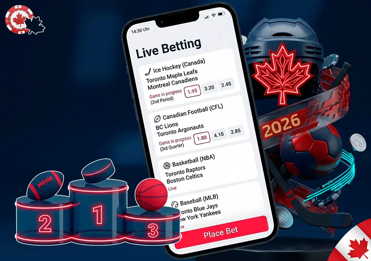 Top 5 sports betting sites in Canada with the best betting odds.